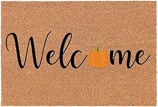 Coir Doormat Front Door Mat New Home Closing Housewarming Gift Welcome Pumpkin Fall Halloween (30