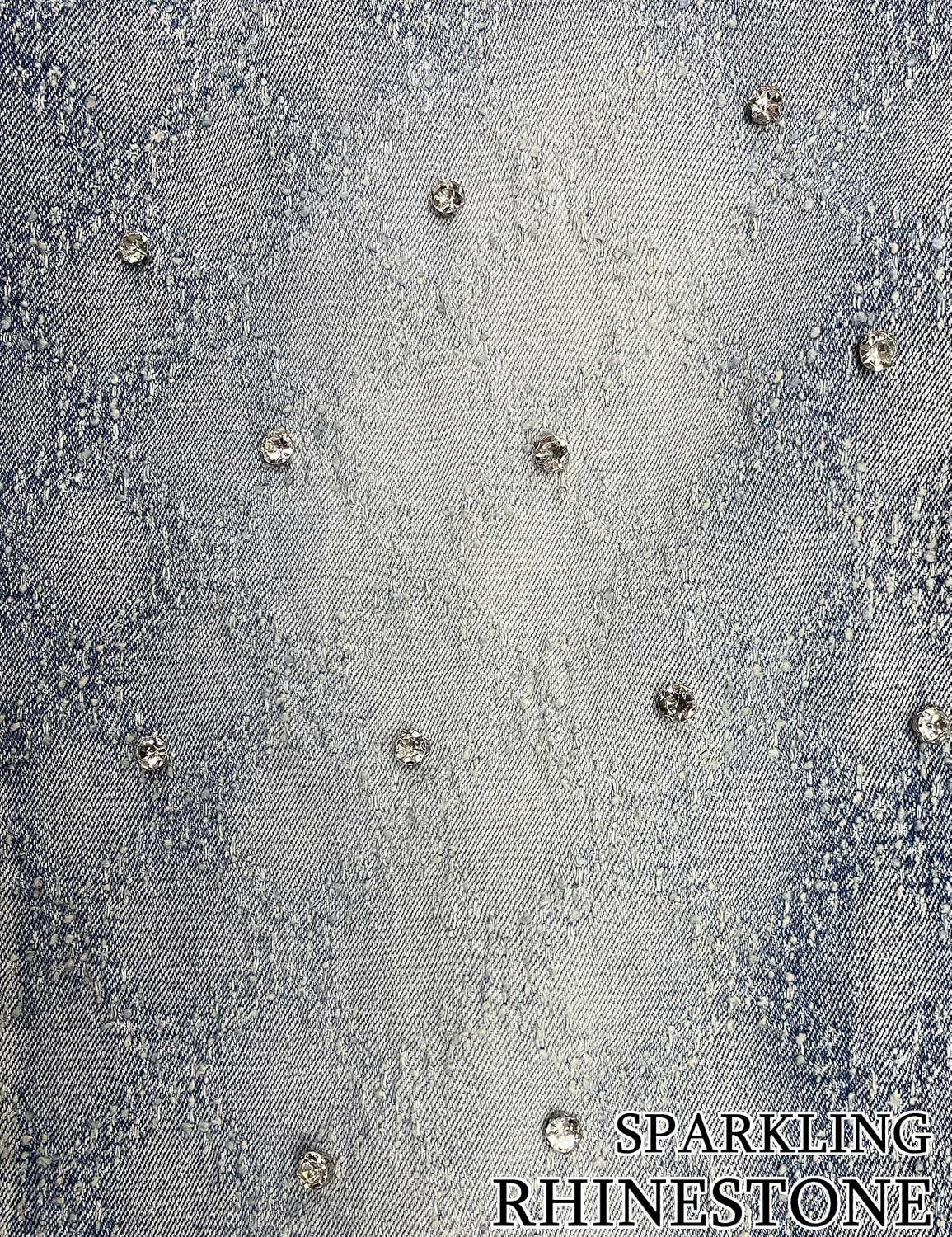 Rhinestone Skinny Stacked Jeans Mens Straight Leg Jeans Casual Pants Slim Fit Jeans Vintage Grunge Hip Hop Pants - Image 5