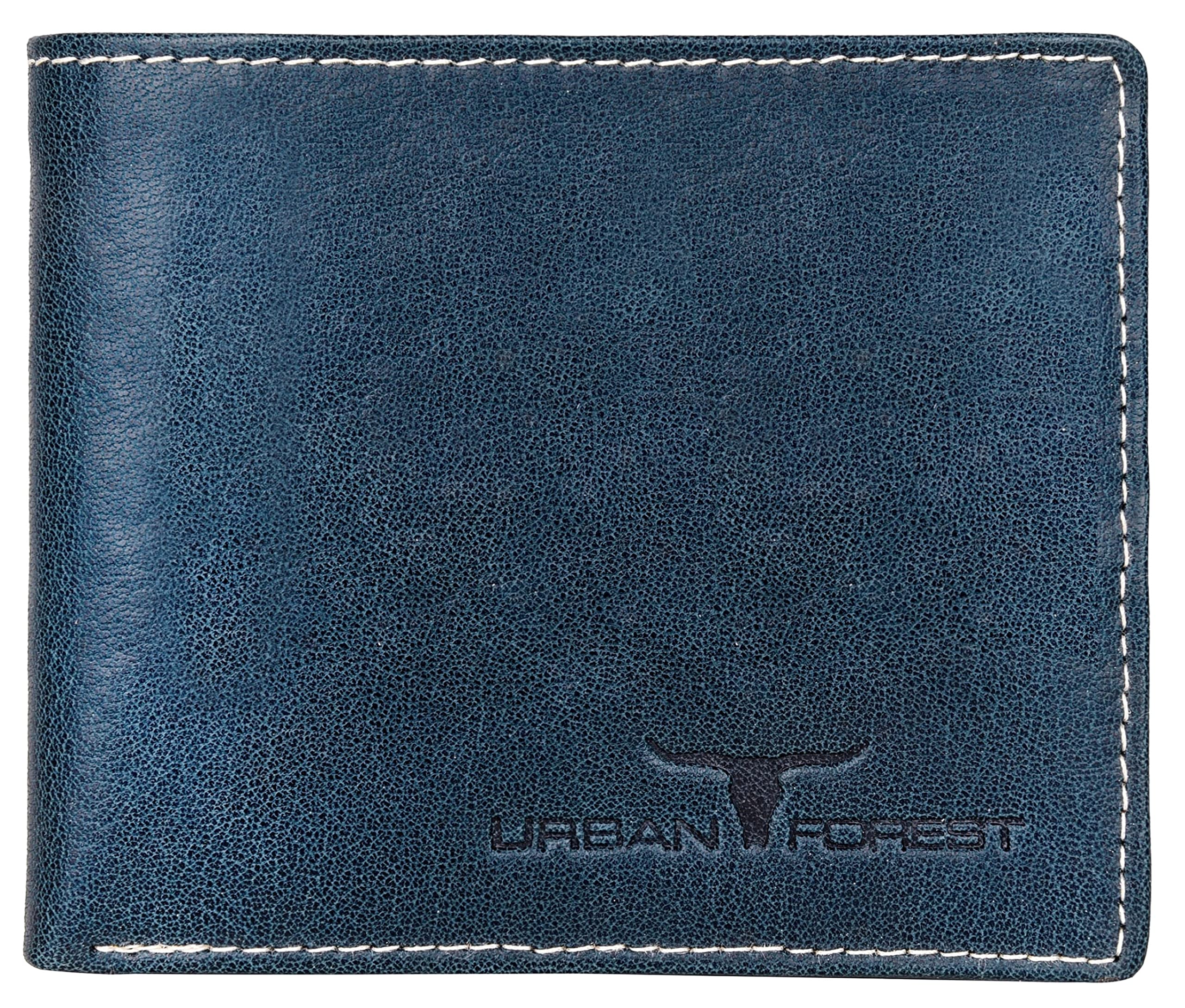 Leather Men's Wallet (UBF106BLU1022_Blue)