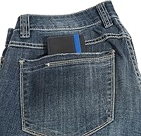 Vista 6 de Cartera delgada minimalista de cuero con clip mágico para hombre