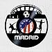Reloj Nuevo Ciudad Deportivo Equipo Futbol Decoración de Pared Madrid Reloj de Disco de Vinilo Regalo Original