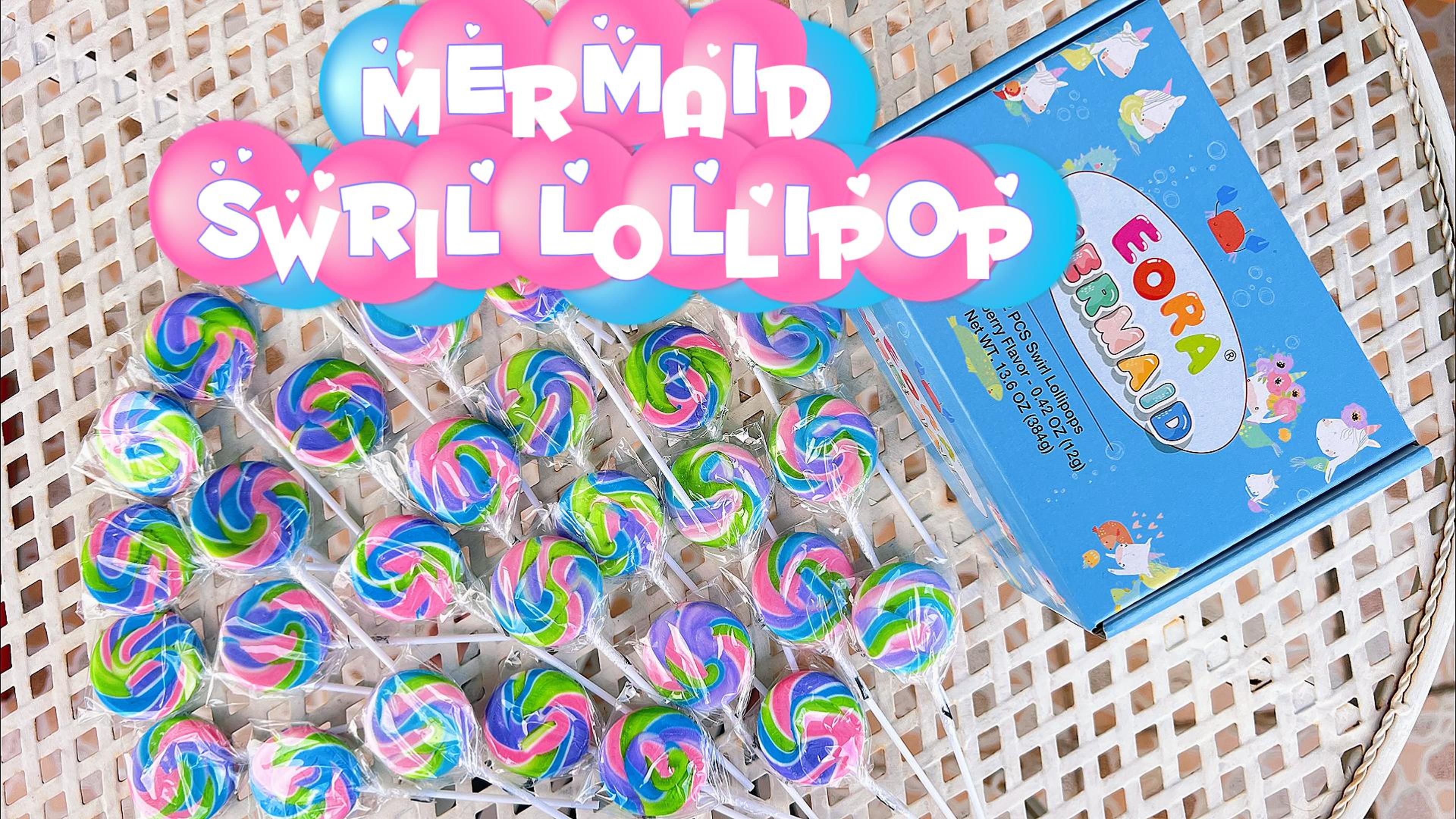 Amazon.com : Rainbow Twisty & Swirl Lollipops 32 Pack, Mermaid