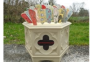 6-Piece Ceramic Plant Markers, Weatherproof & High Fire Glazed