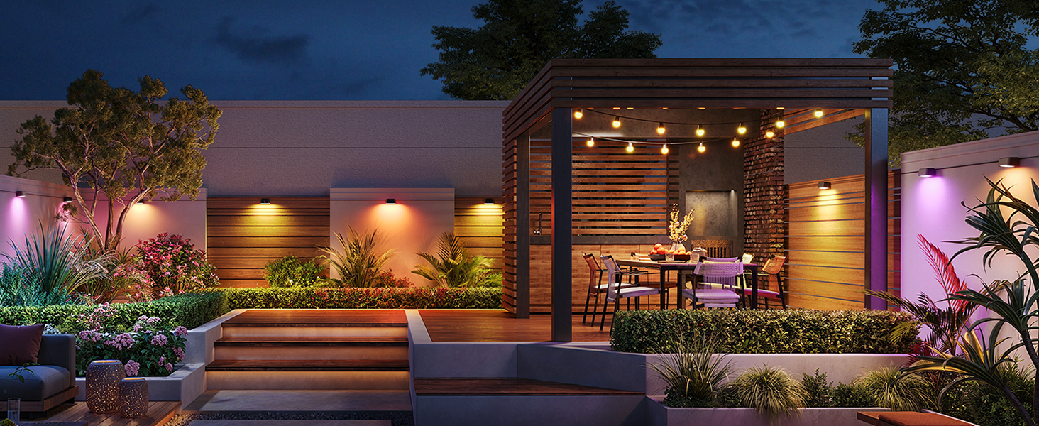 Govee Wegeleuchten Außen 2 Lite RGBWIC 4er Set - Smarte Gartenbeleuchtung Mit Matter, Alexa & Google, IP67 Wasserdicht, 60+ Szenen Für Gehweg, Hof Und Garten