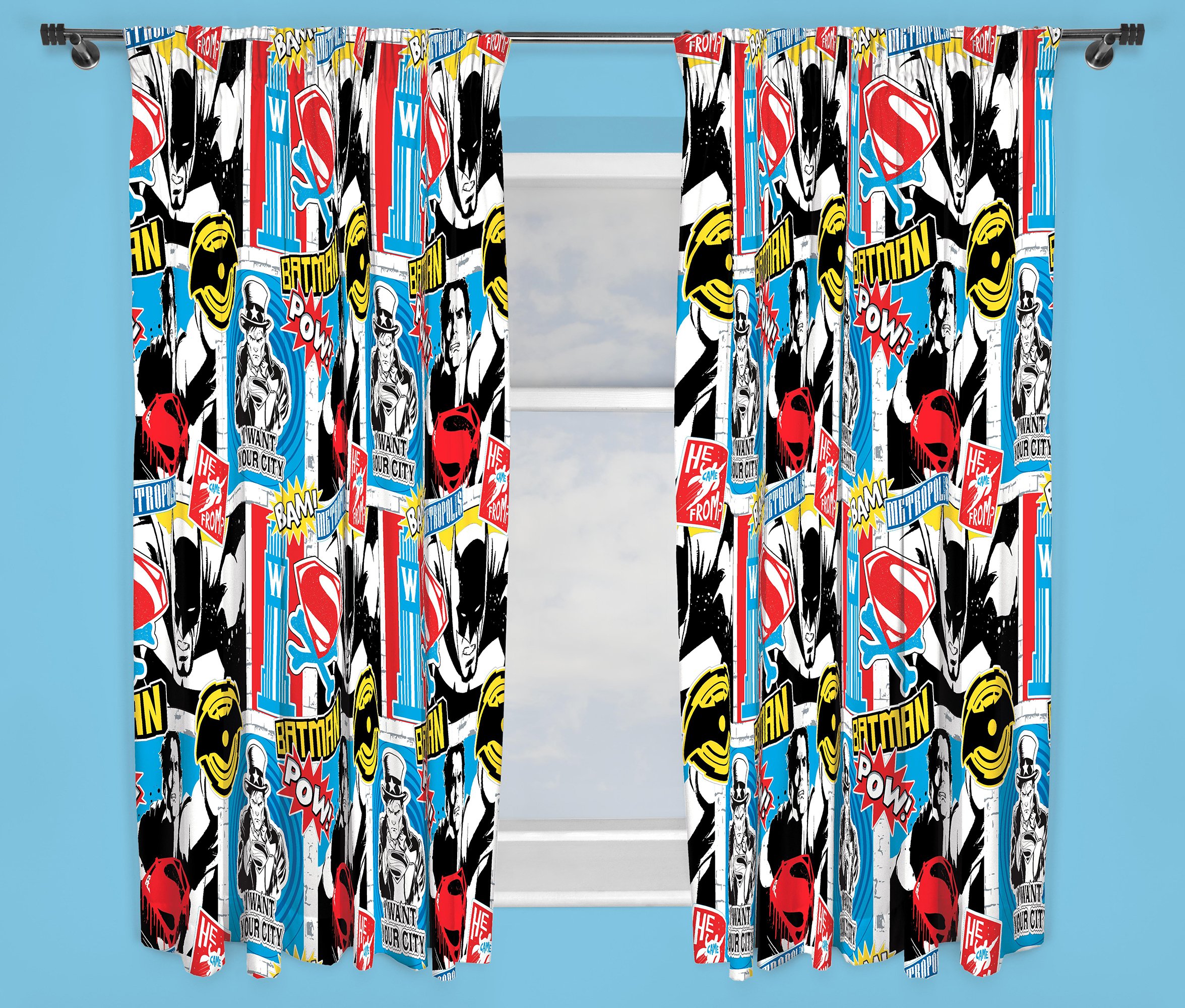 DC Comics Batman V Superman 'Clash' 54-Inch Curtain Set