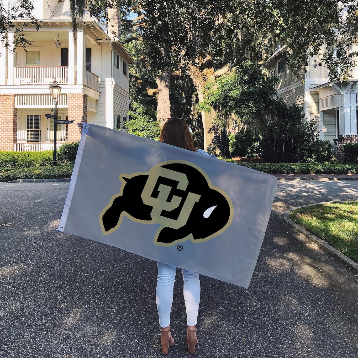 Desert Cactus University of Colorado UC Flag - 3 x 5 Feet Buffaloes Banner, Indoor/Outdoor Durable Fabric, 100% Polyester Design (Style 2) - Image 5