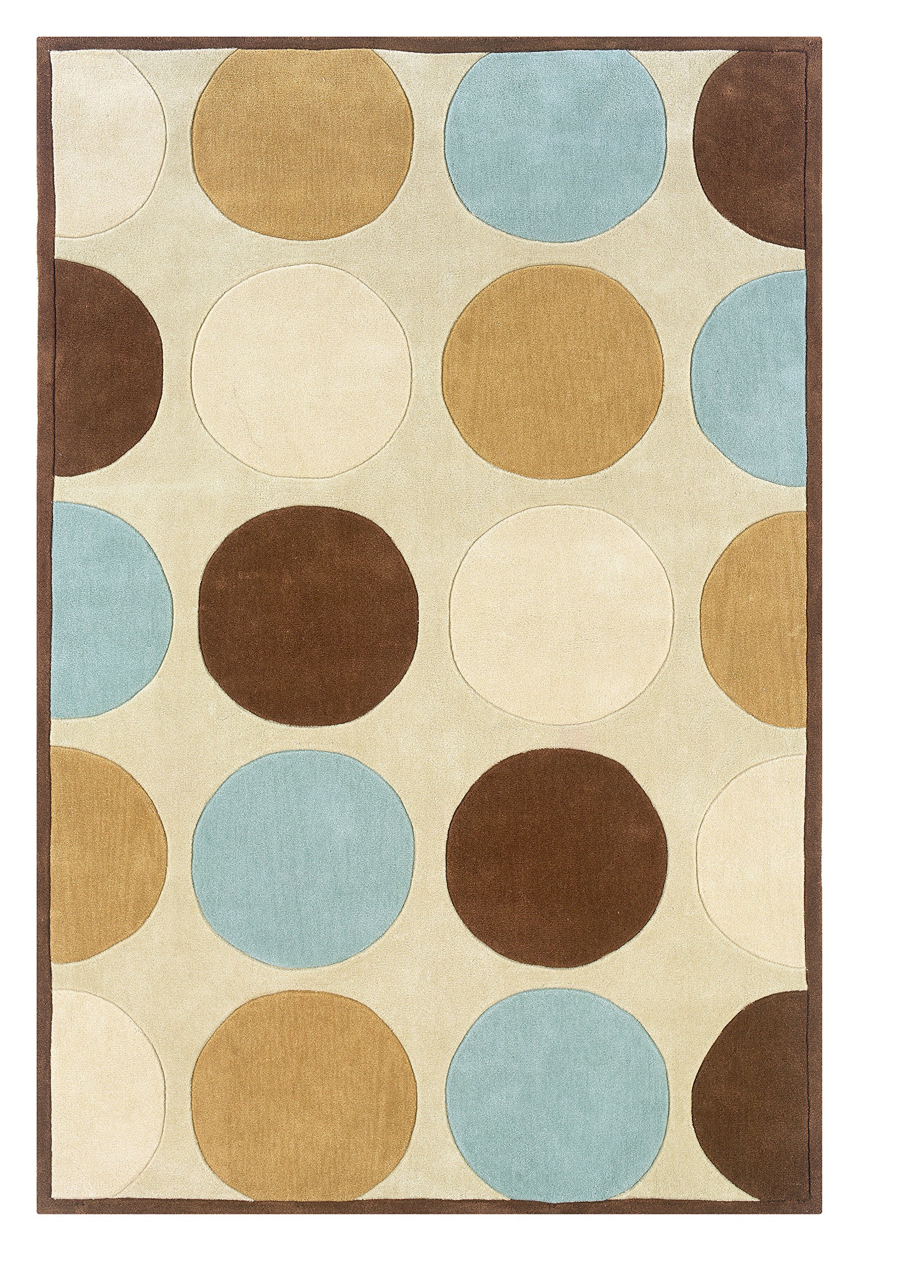 LinonTrio Collection Brown & Ice Blue 1.10 x 2.10, Brown