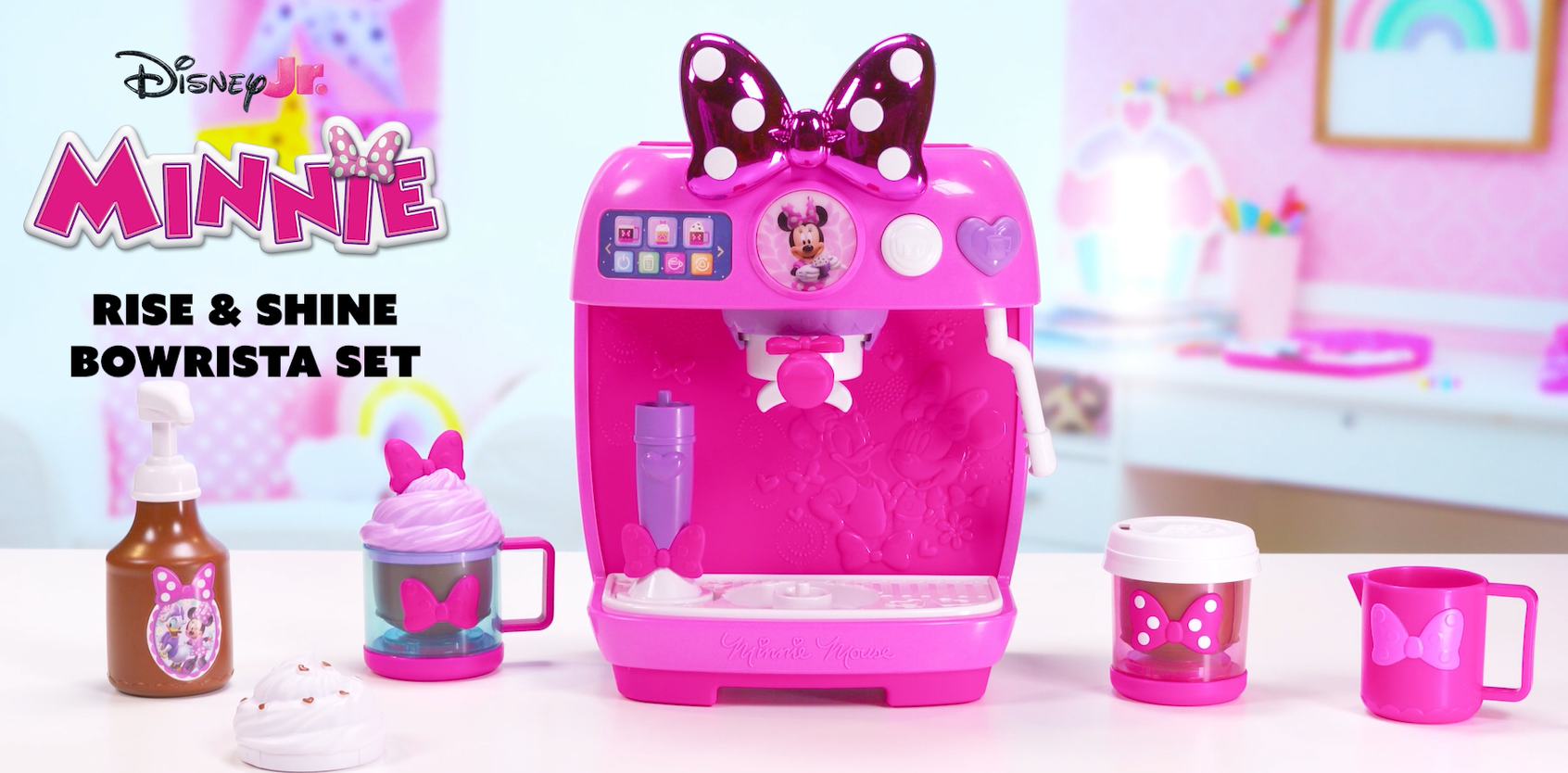 Amazon.com: Disney Jr. Minnie Mouse Rise & Shine Bowrista Set, 10