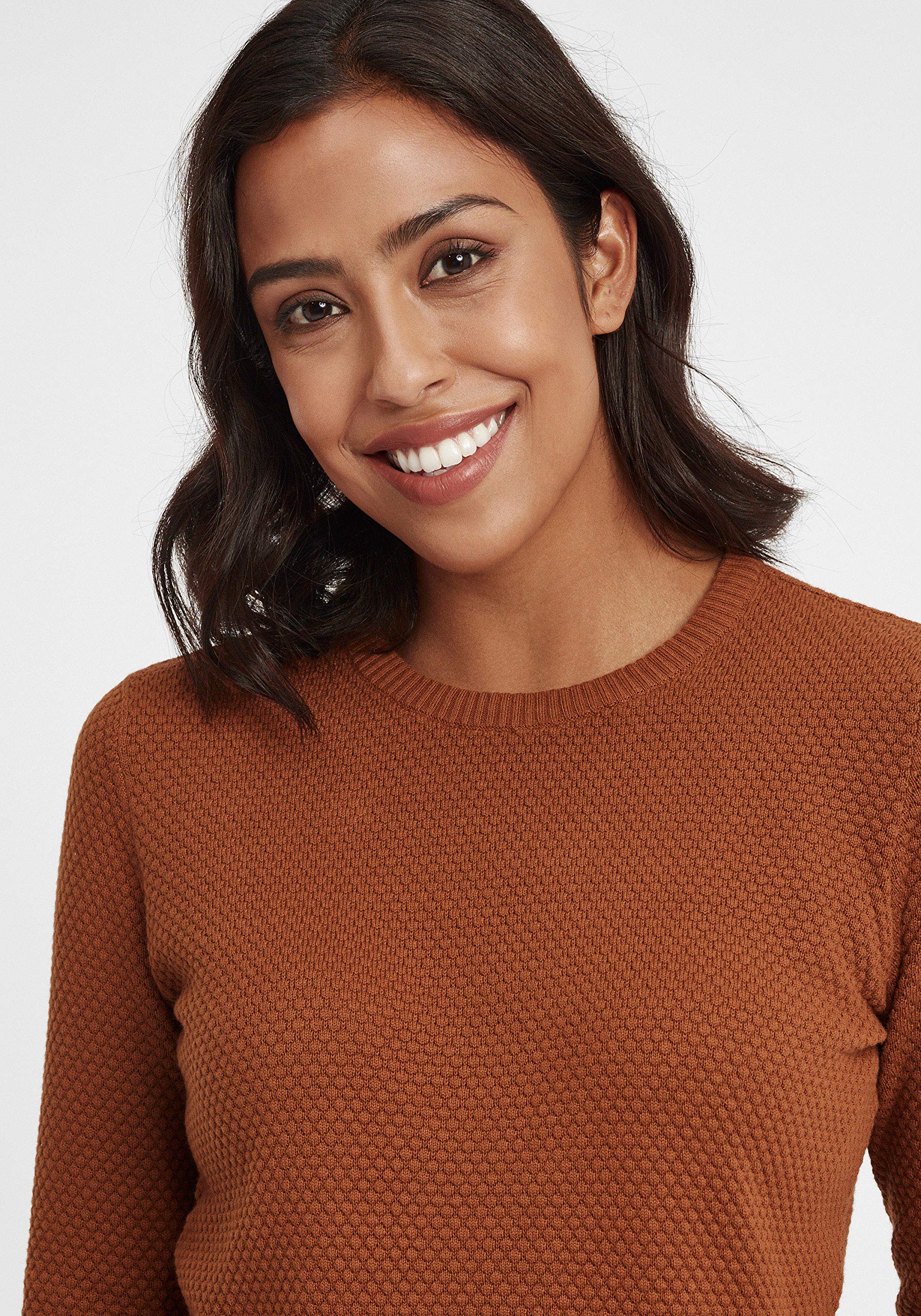 OXMO OXSarah Damen Strickpullover Feinstrick Pullover