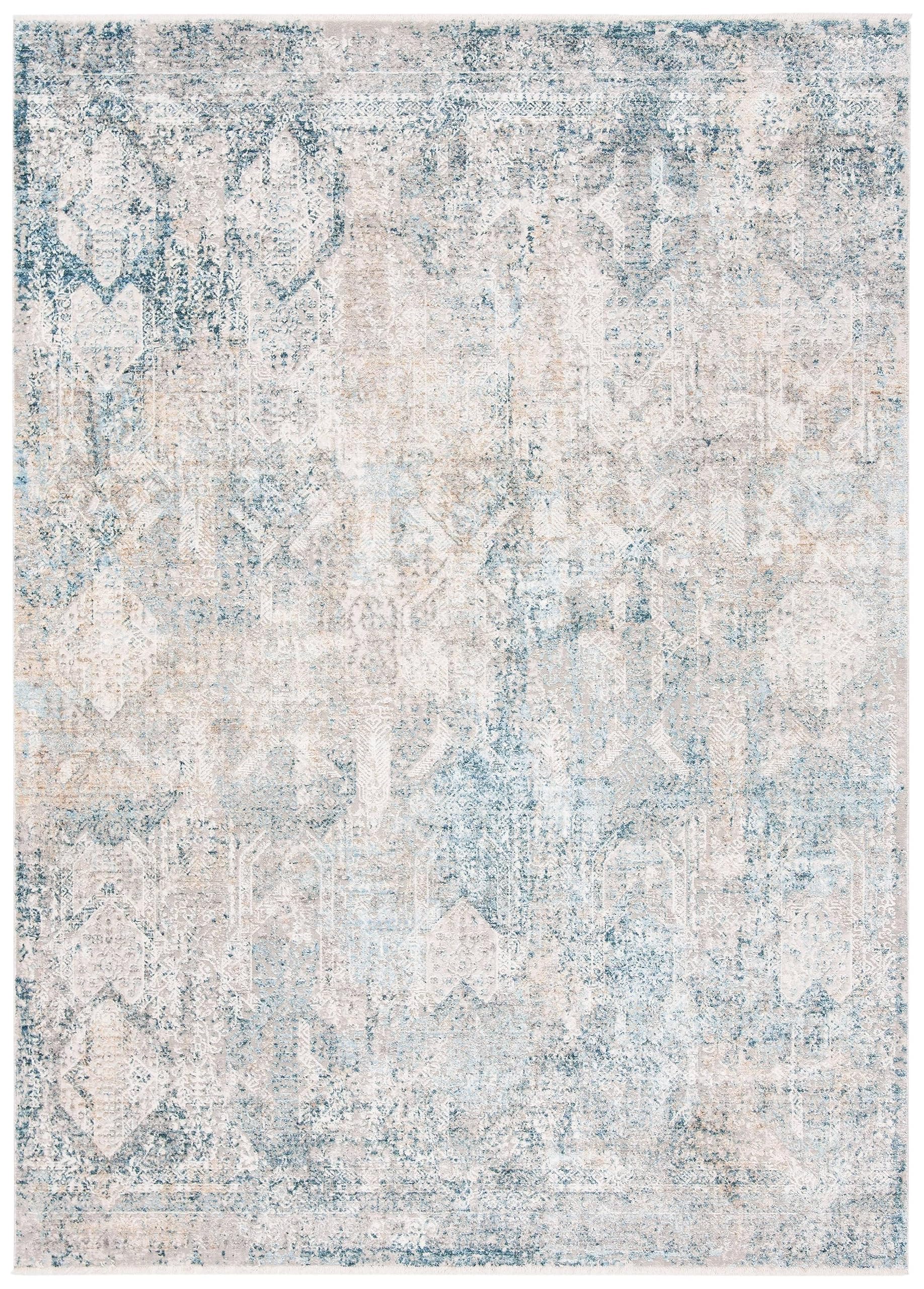 Tapis contemporain gris et bleu Safavieh Dream 91 x 152 cm pour salle à manger
