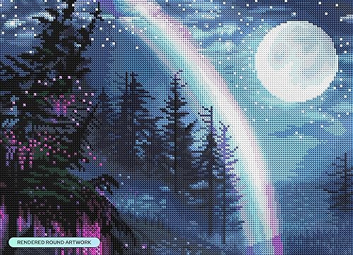 Miniatura 46 de DIAMOND ART CLUB - Juego de pintura con diamantes, lienzo de Vitral de flores”, lienzo redondo 5D para principiantes, divertidas manualidades