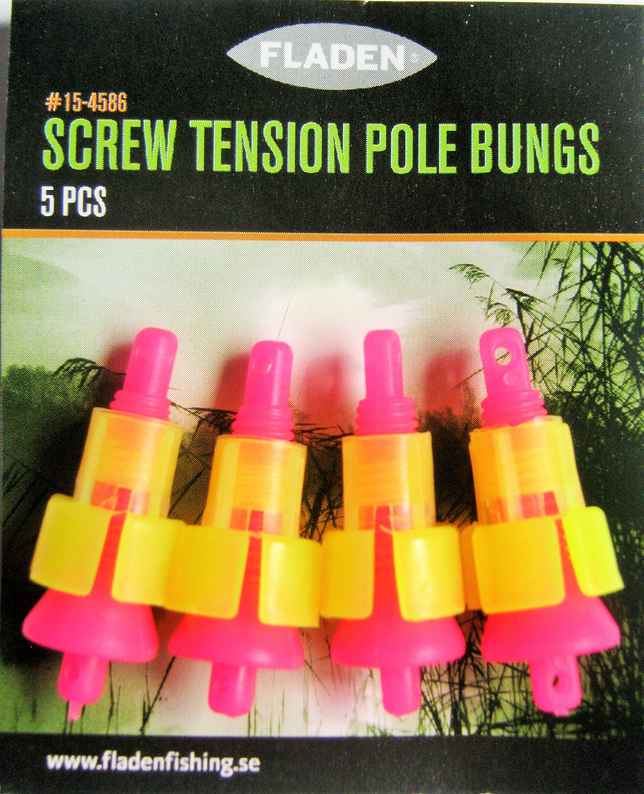 FLADEN 4 x Screw Tension Pole Bungs, For Fitting Pole Elastic