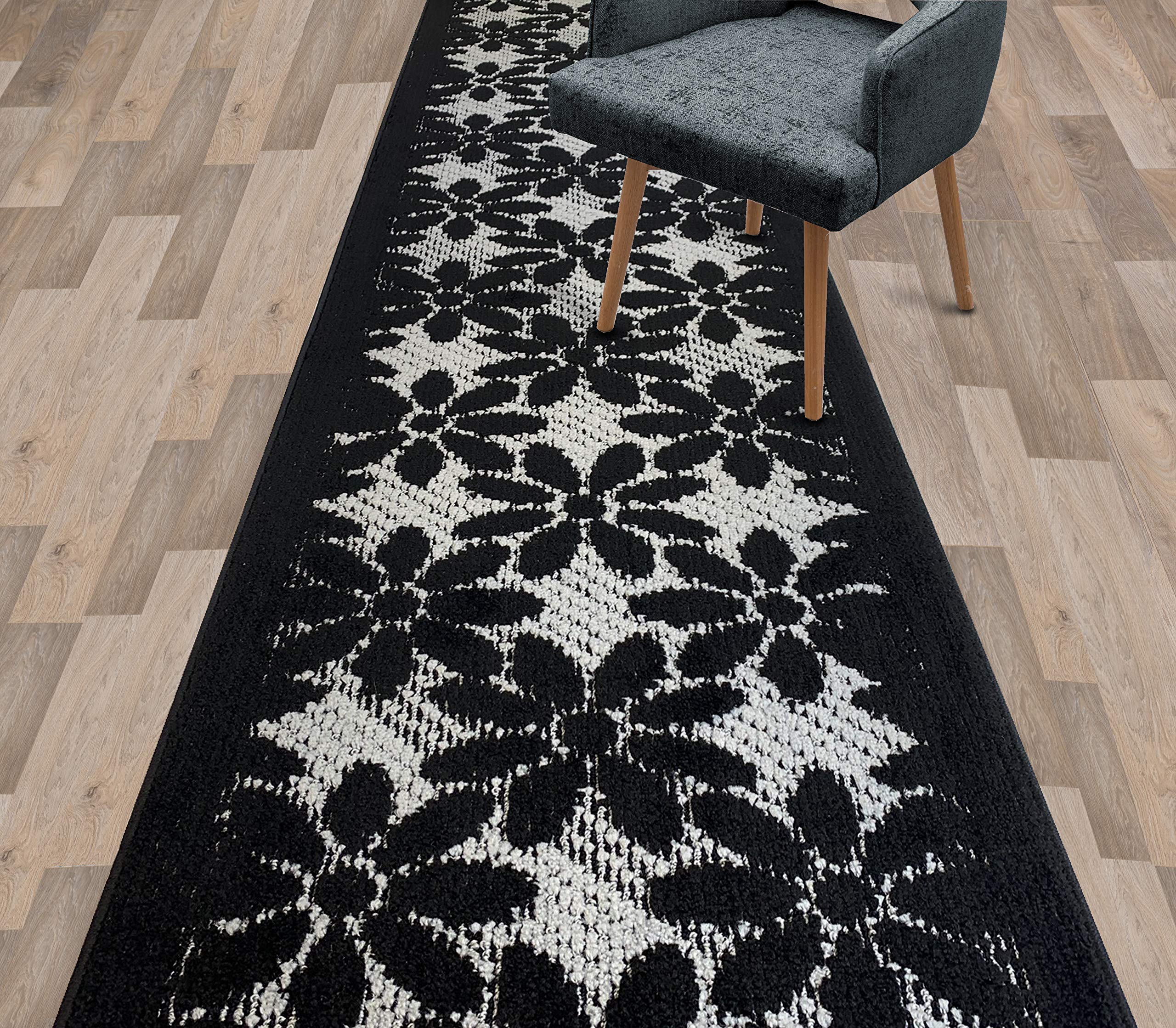 2x6ft Non Slip Runner Rug | Washable Carpet with Grippy Rubber Backing for Hallways, Kitchens & Slippery Floors | Upgraded Pet Traction | Custom Cut