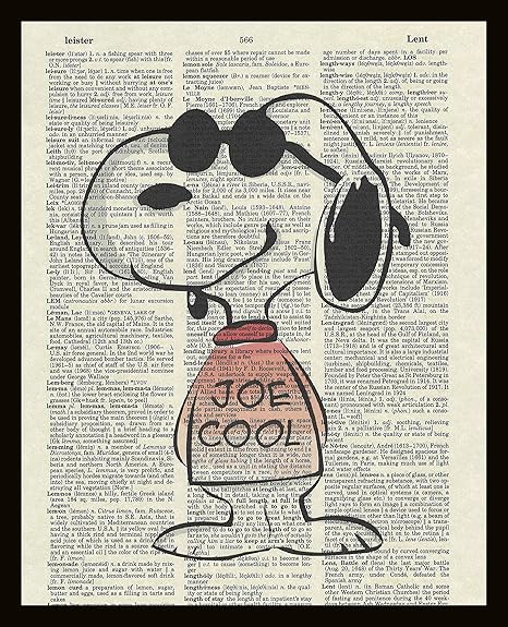 Amazon Com Joe Cool Snoopy Children S Bedroom Nursery Dictionary Book Page Artwork Print Picture Poster Home Office Bedroom Nursery Kitchen Wall Decor Unframed Posters Prints Amazon Com Joe Cool Snoopy Children S Bedroom Nursery Dictionary Book Page Artwork Print Picture Poster Home Office Bedroom Nursery Kitchen Wall Decor Unframed Posters Prints