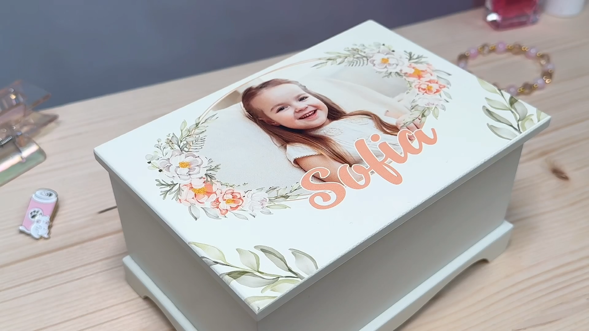 Maverton Boîte à Bijoux à Personnaliser Pour Petite Fille - Coffre à