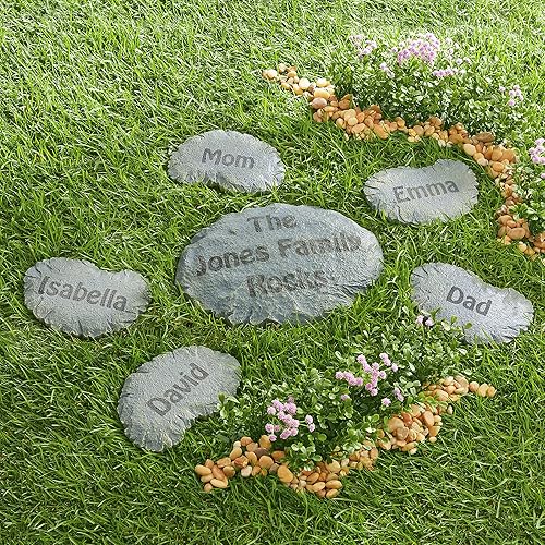 Miniatura 10 de Let's Make Memories Piedra de jardín personalizada, dos corazones, regalo para parejas, boda, aniversario para él, para ella, amor y romance,