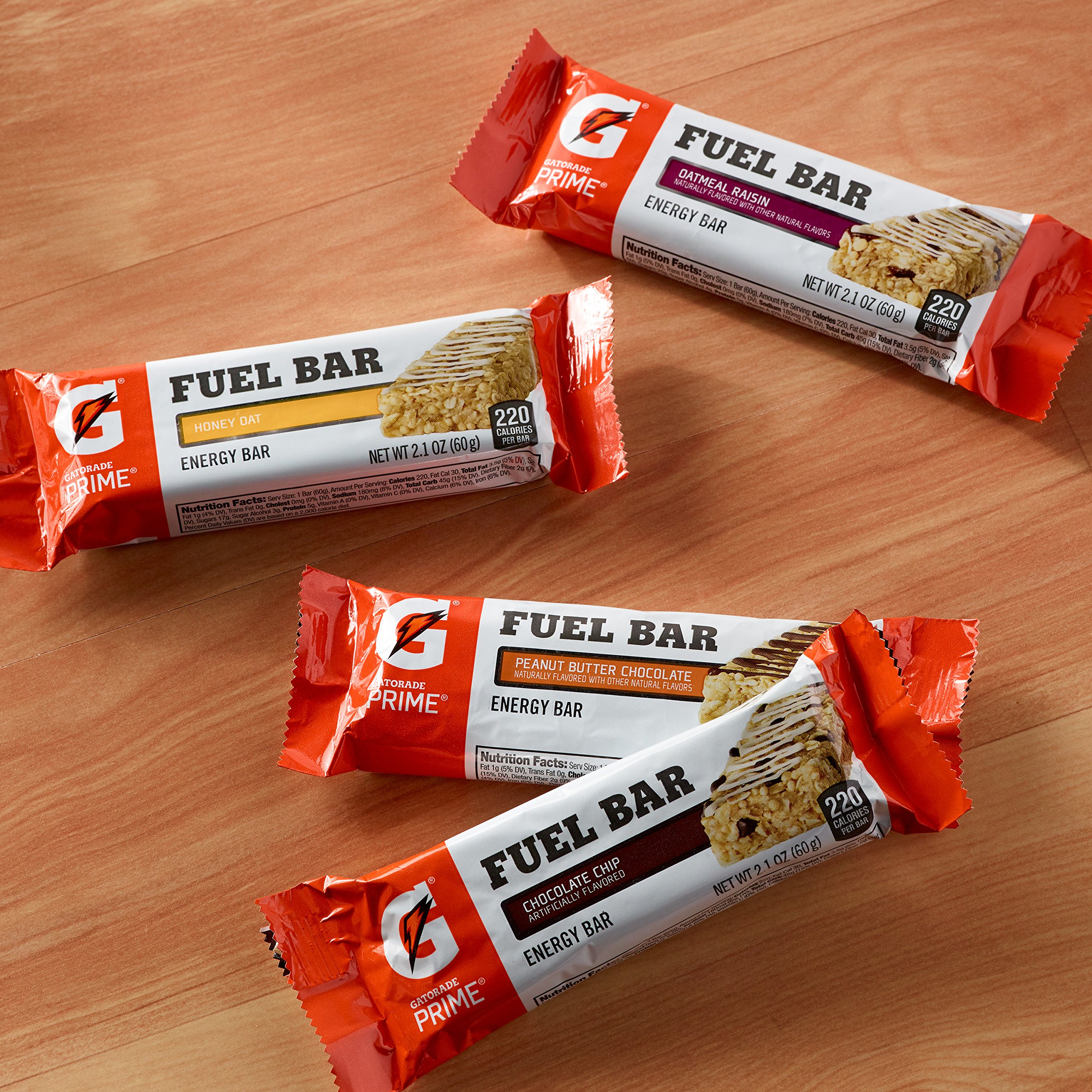Gatorade Prime Fuel Bar, Oatmeal Raisin, 45g of carbs, 5g of protein