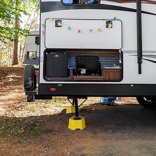 Miniatura 3 de Camco Soporte estabilizador de alta resistencia para gatos RV  Proporciona 7 pulgadas de elevación y estabilidad para gatos RV  Compatible con