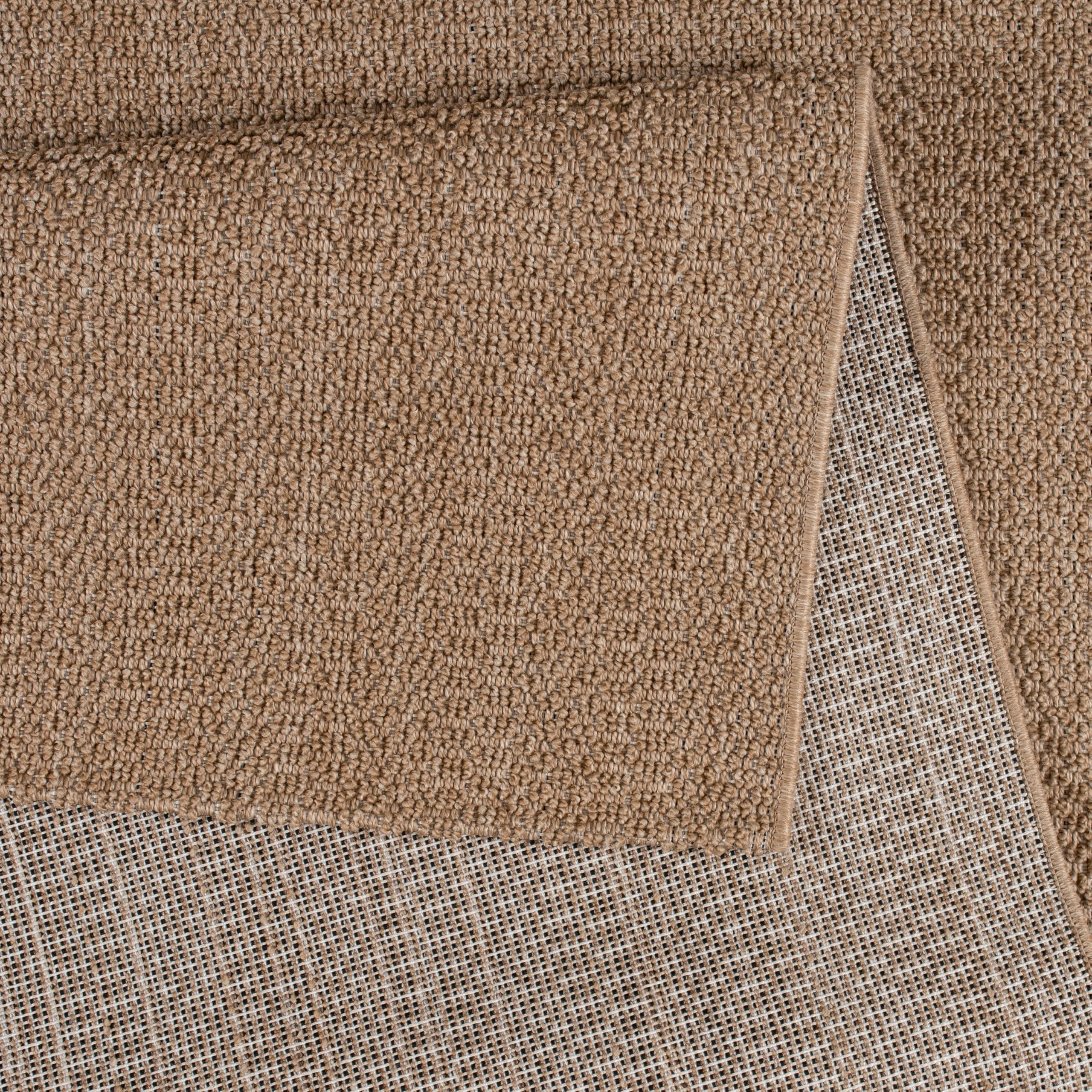Paco Home Tappeto Esterno ed Interno Effetto Juta Naturale - Robusto, Impermeabile - per Balcone, Cucina, Corridoio, Terrazza - Tinta Unita Toni Naturali, Dimensione:160x220 cm