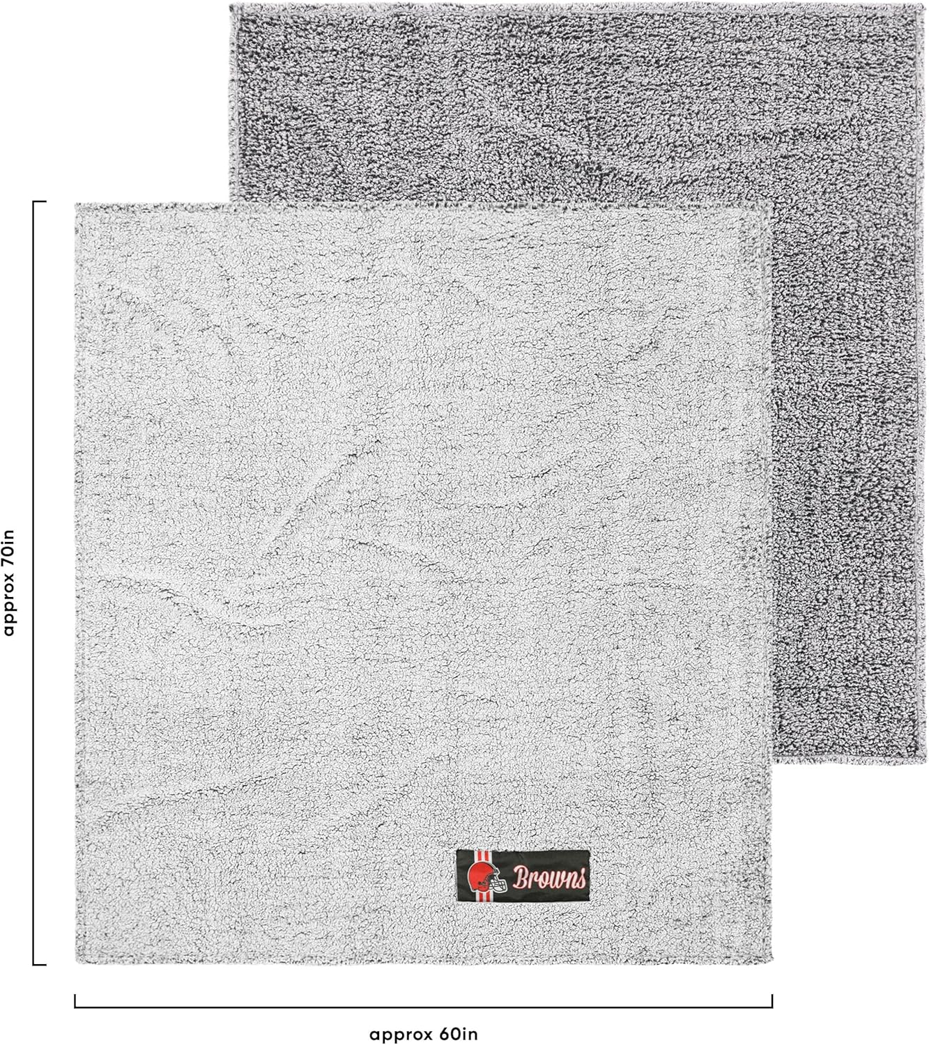 FOCO NFL Team Color Big Logo Cloud Sherpa Blanket 60" x 70"