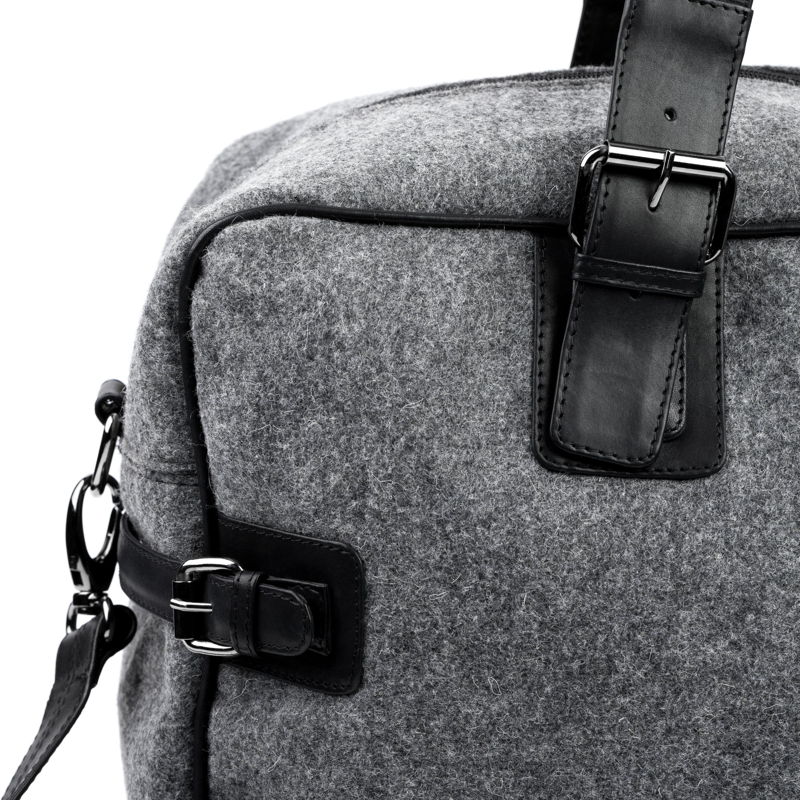 Berlin Bolso de Viaje Grande Cuero I Bolso de Deporte Fin de Semana I Maletín Viaje Weekender, Equipaje de Mano Cabina Roberto Negro Hecho a Mano