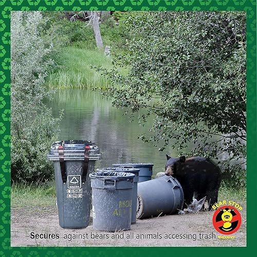 Miniatura 6 de Hixniky Cerraduras semiautomáticas para botes de basura para animales, cerradura de tapa de bote de basura, cerradura universal para botes de basura