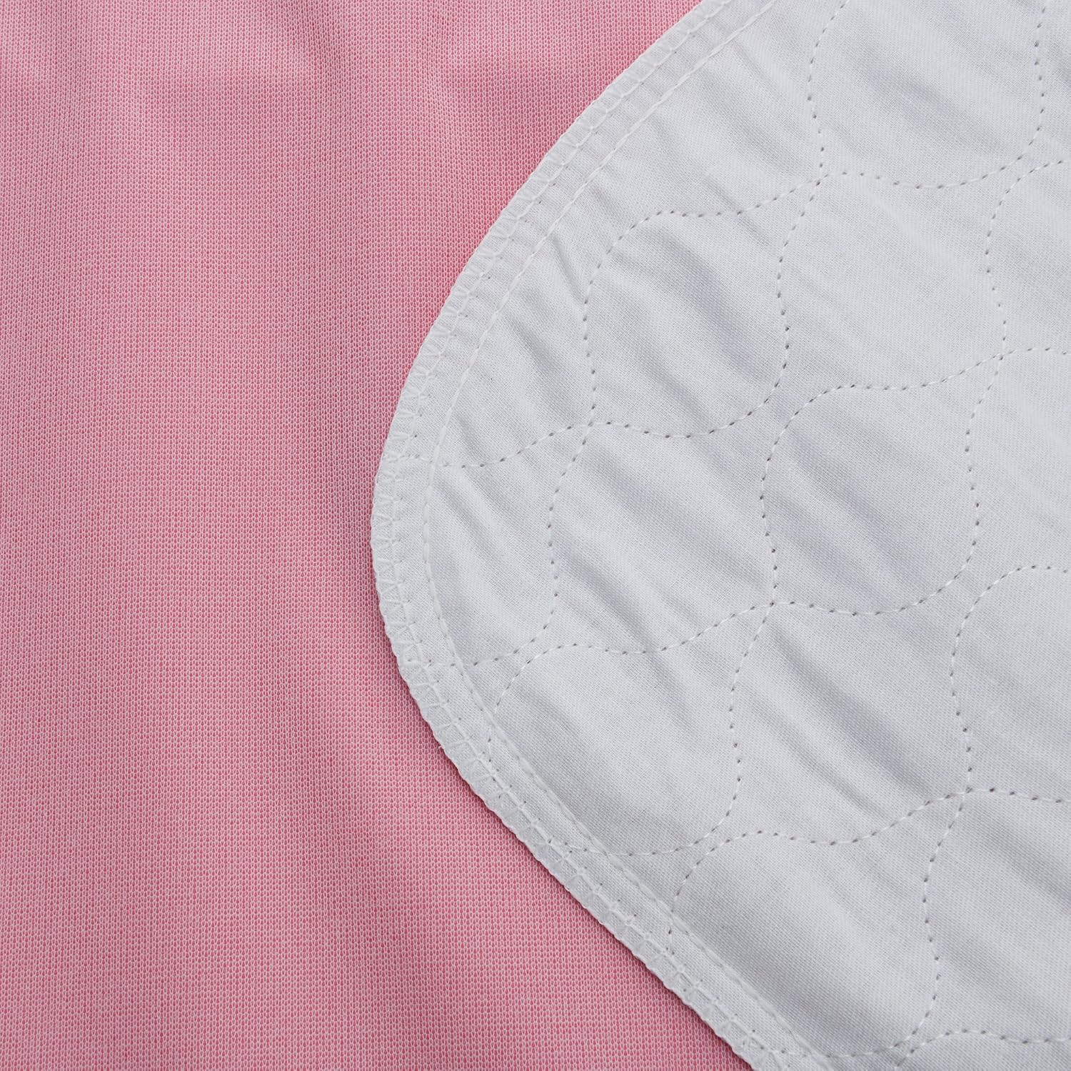 Weaved Collection Washable Reusable Incontinence Underpads, 34"x 36" (Pack of 4) Bed Pads Great for Pets and Adults (Pink)
