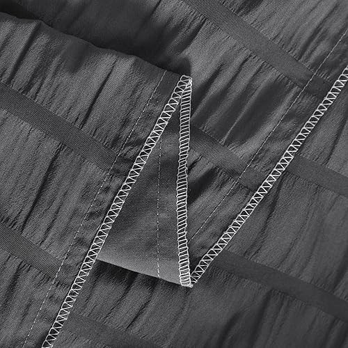 Miniatura 3 de Funda de edredón Ntbay, juego de 3 piezas de mil rayas, con hilo natural, microfibra teñida, con textura