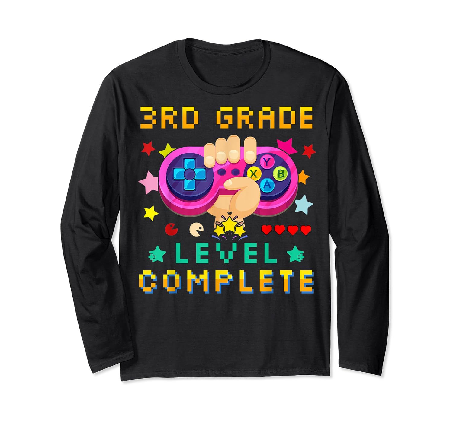 3rd Grade Level Complete Video Game Player Graduation T Shirt Wedgeshirt