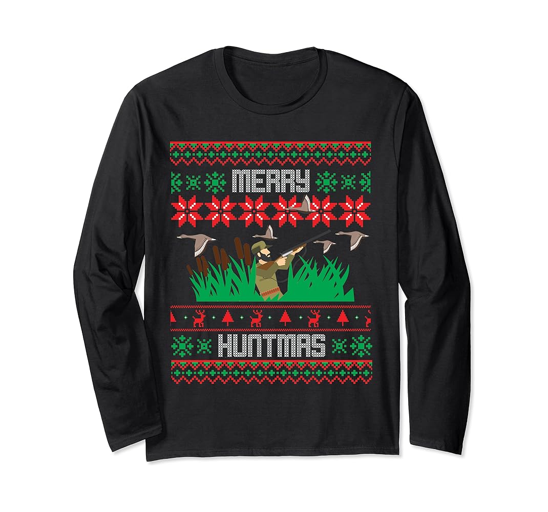 duck hunting christmas sweater