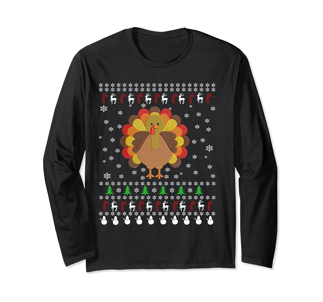 3D Turkey Adult Ugly Holiday Sweater