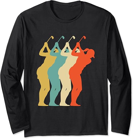 Retro Golf Vintage t shirts gift Golf Vintage t shirts Langarmshirt