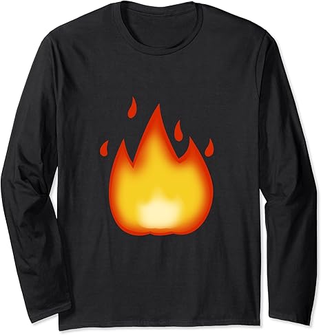 Amazon 絵文字火炎ホット素晴らしいエキサイティングな火のスモーキン絵文字テキスト 長袖tシャツ Tシャツ カットソー 通販 Amazon 絵文字火炎ホット素晴らしいエキサイティングな火のスモーキン絵文字テキスト 長袖tシャツ Tシャツ カットソー 通販