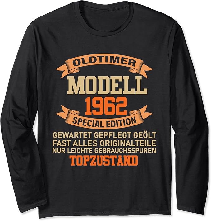59 Geburtstag Mann Frau 59 Jahre 1960 Spruch Deko Geschenk Langarmshirt