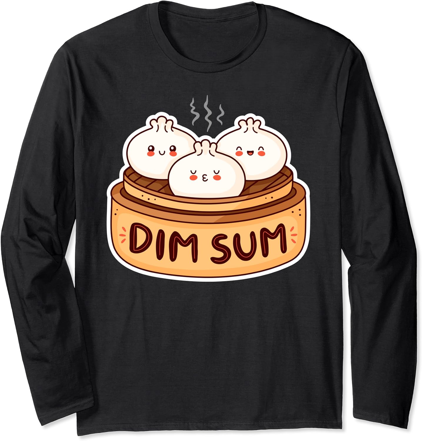 Happy Dim Sum cartoon Long Sleeve T-Shirt : Amazon.co.uk: Fashion