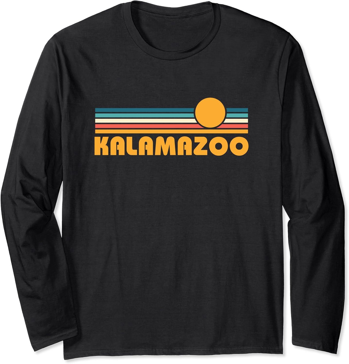 Retro Kalamazoo Michigan Long Sleeve TShirt Clothing