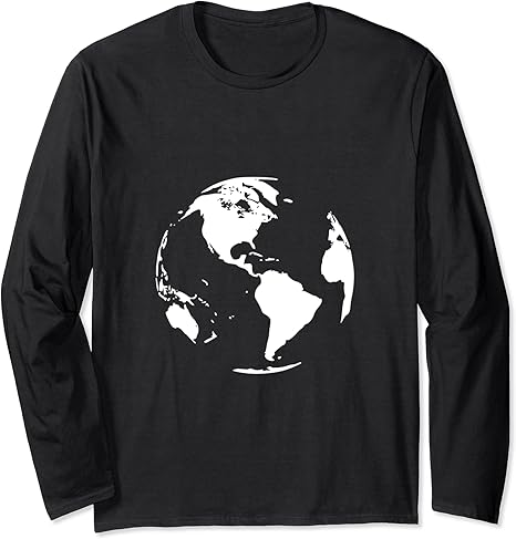 Amazon 地球のシルエット 長袖tシャツ Tシャツ カットソー 通販 Amazon 地球のシルエット 長袖tシャツ Tシャツ カットソー 通販