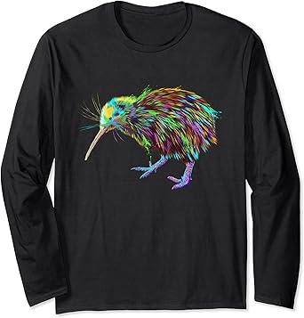 Amazon Com Camiseta De Manga Larga Con Diseno De Pajaro Kiwi Colorido Ropa Zapatos Y Joyeria