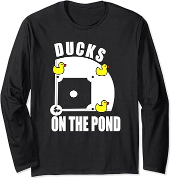Ducks on the pond baseball shirt Clearance