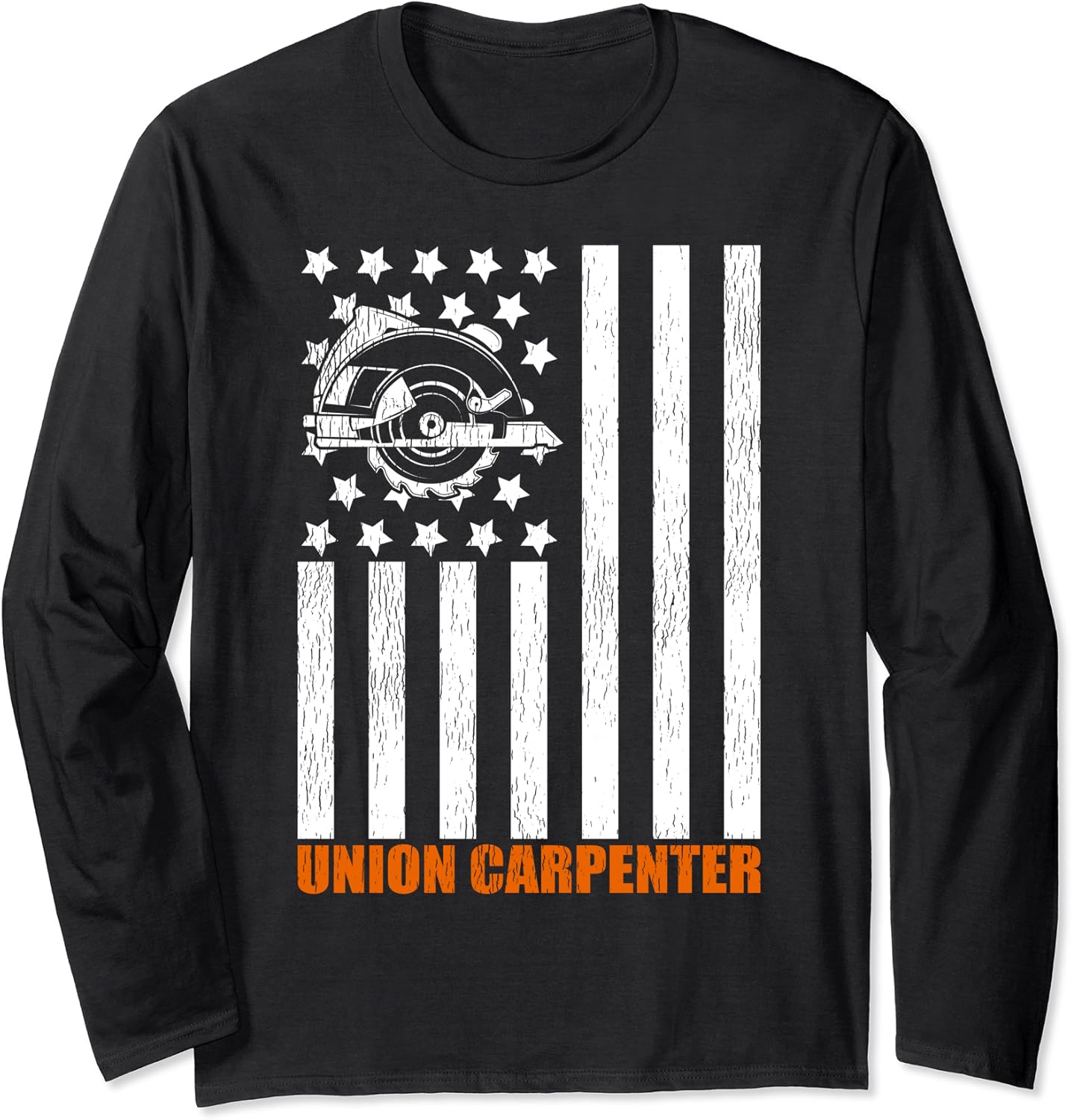 Union Carpenter Patriotic American Flag Long Sleeve T-Shirt : Amazon.co