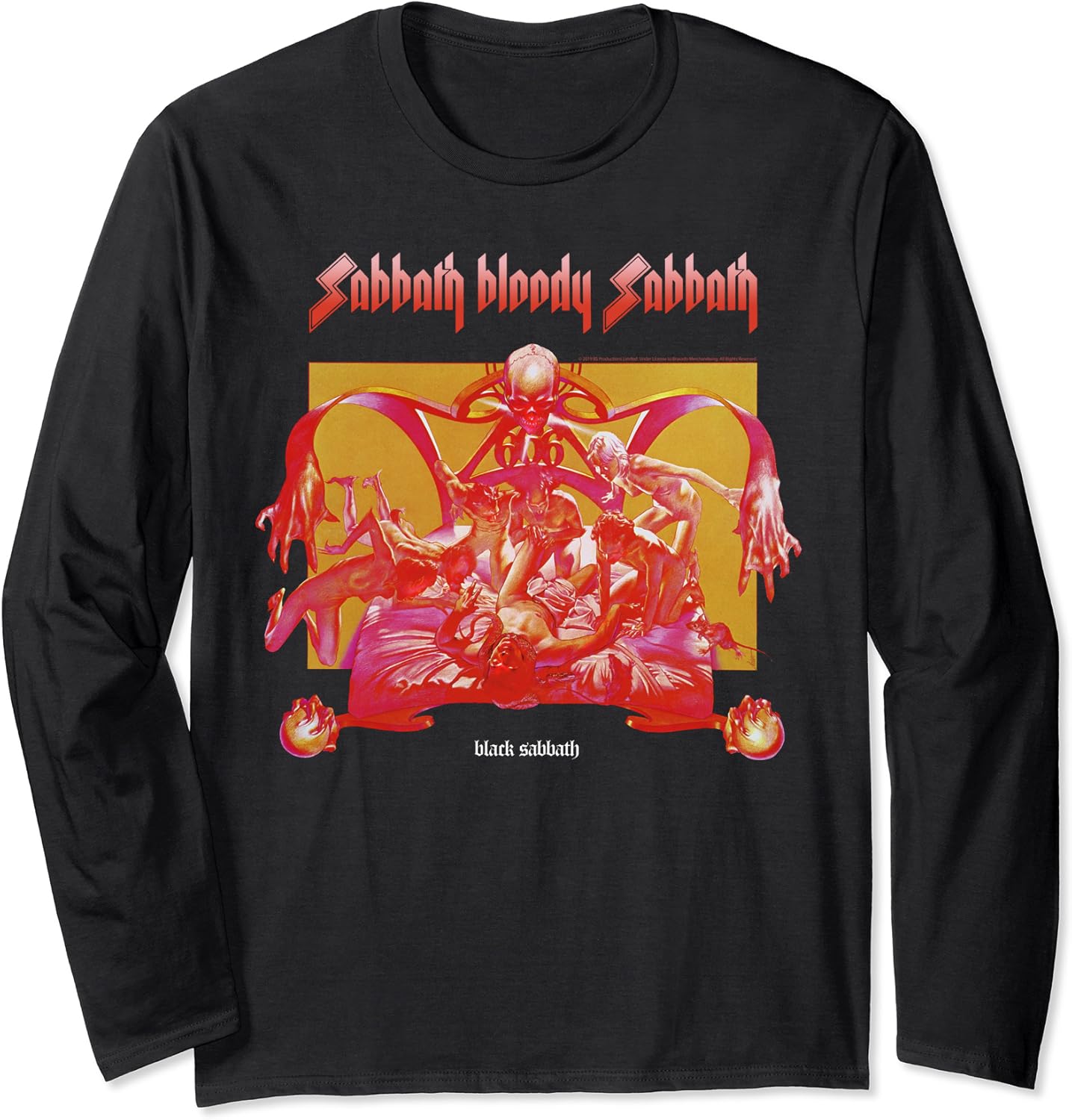 Black sabbath t shirt long sleeve Clearance