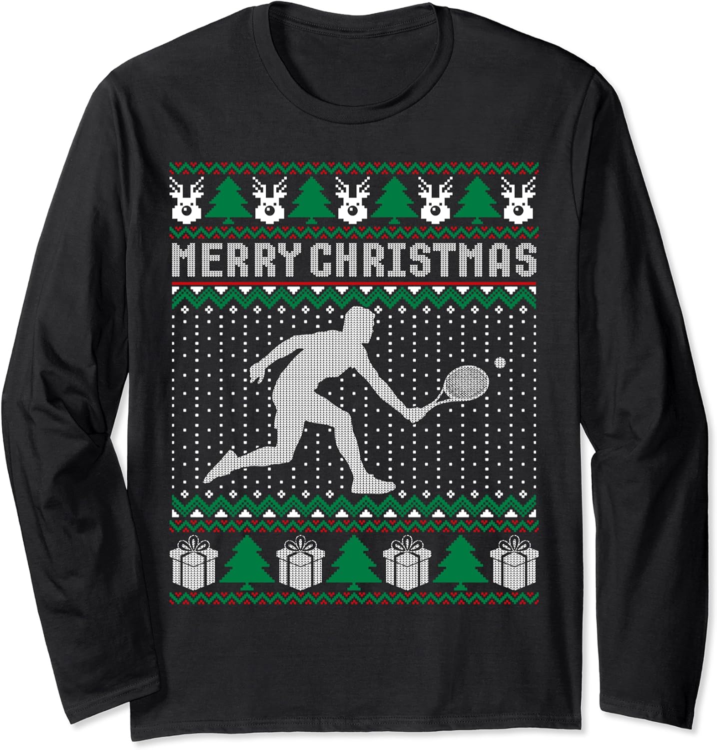 Ugly Merry Tennis Santa Christmas Costume Gift