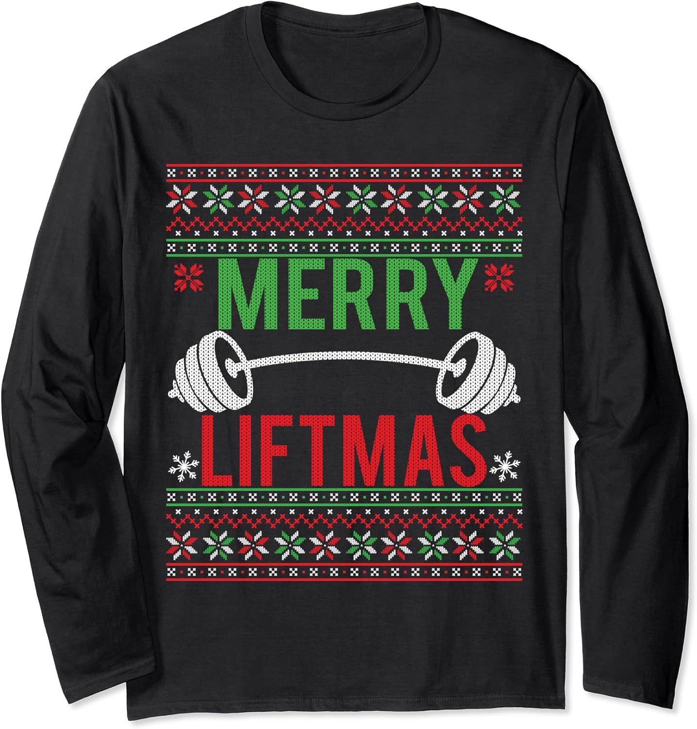 Merry Liftmas Ugly Christmas Sweater Gym