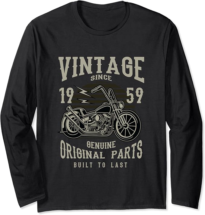 1959 Birthday Retirement Vintage Retro Motorcycle Chopper