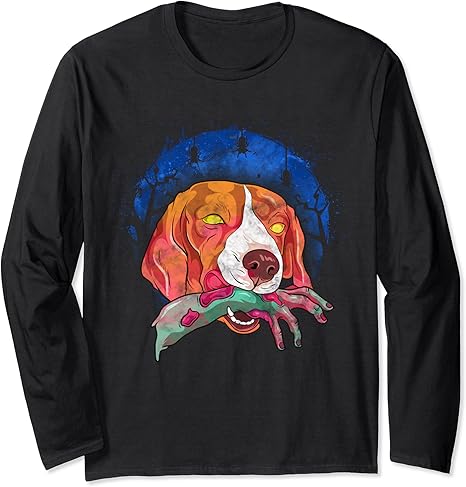 Hunde lustiger spruch Zombie-Hunde Lustiger Spürhund-Zombie Langarmshirt : Amazon.de: Bekleidung