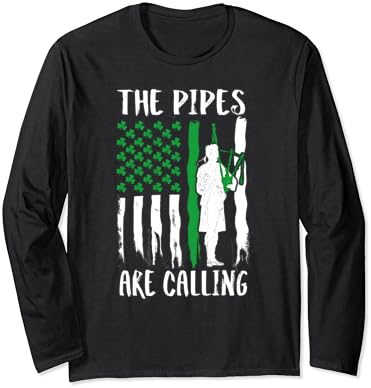 The Pipes Are Calling St Patricks Day Irish Bagpipe Lengthy Sleeve T-Shirt