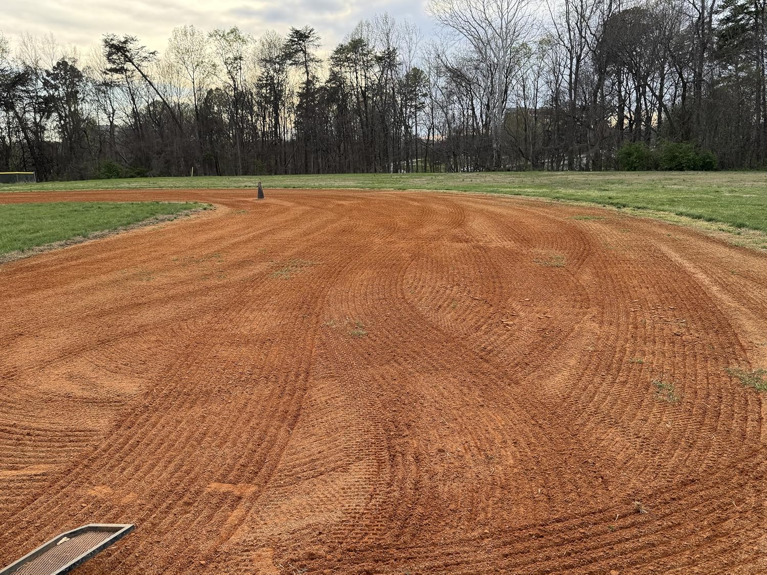 Landzie 4 ft Steel Baseball Field Drag Harrow for ATV – 41 lb Heavy Duty Infield Drag Baseball Field Equipment - Tow Behind Lawn and Ground Leveler Rake
