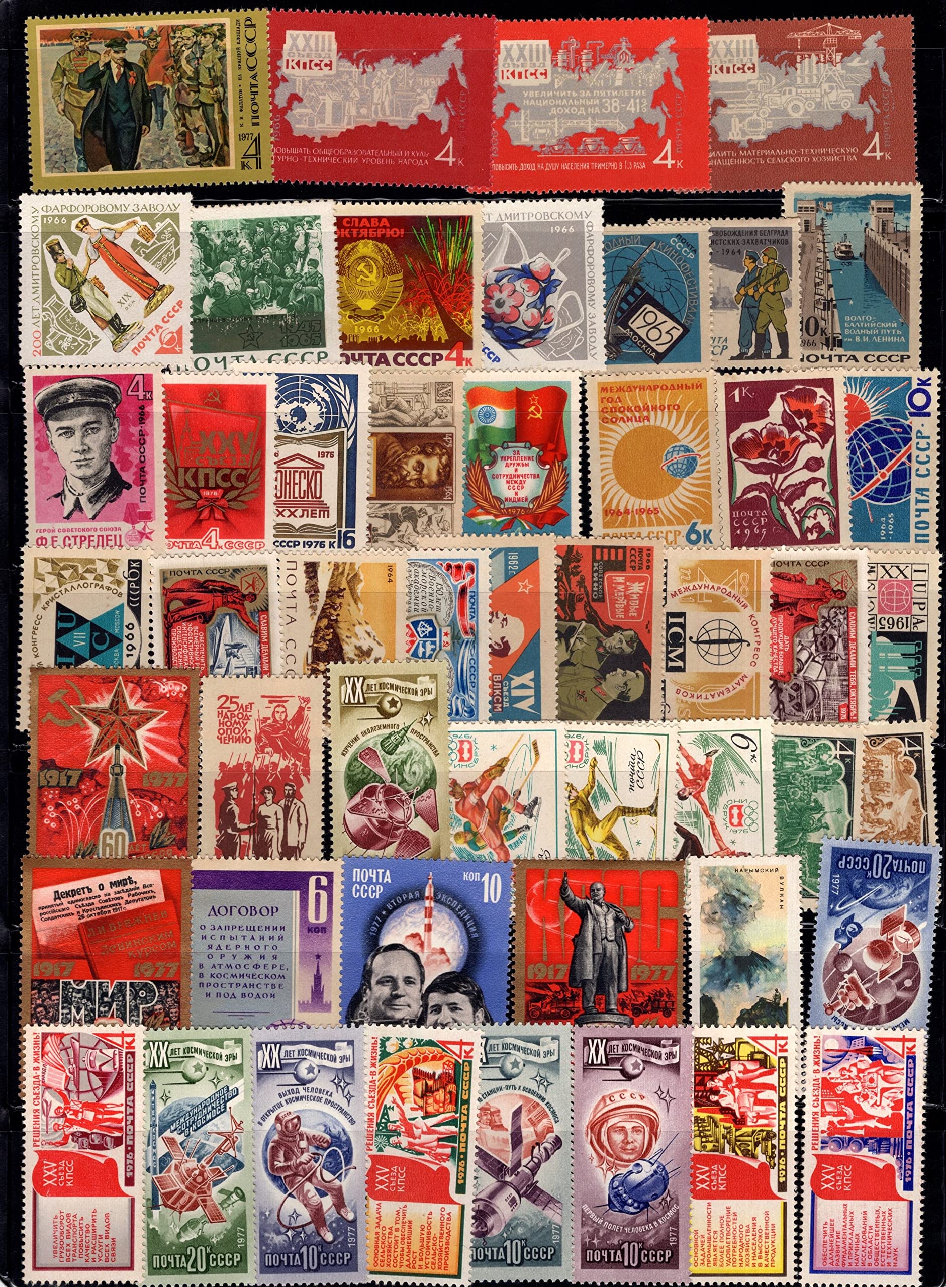 Mahaphilla USSR CCCP Russia Old Issues 50 Different MNH Stamps
