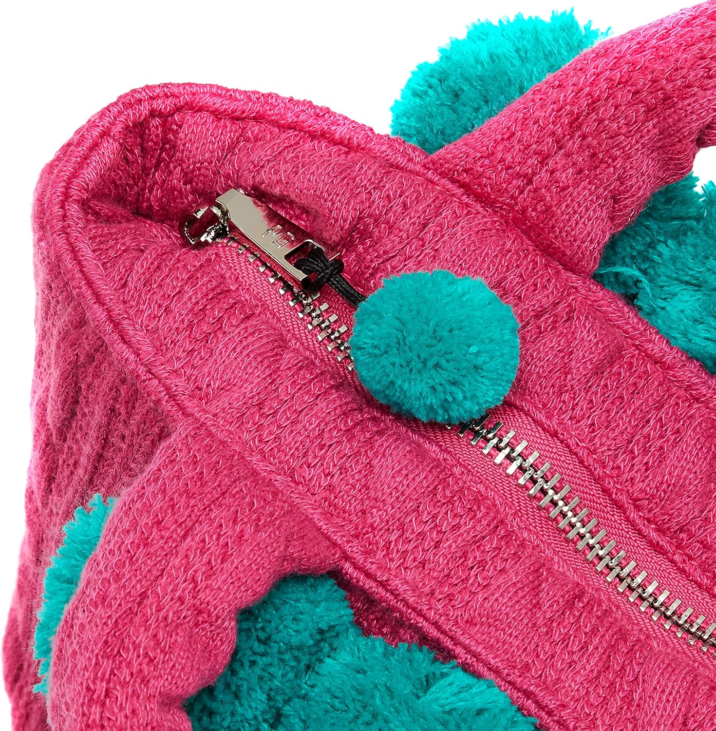 パーリーゲイツ] ユニセックス カートバッグ/ケーブルニット梵天付き