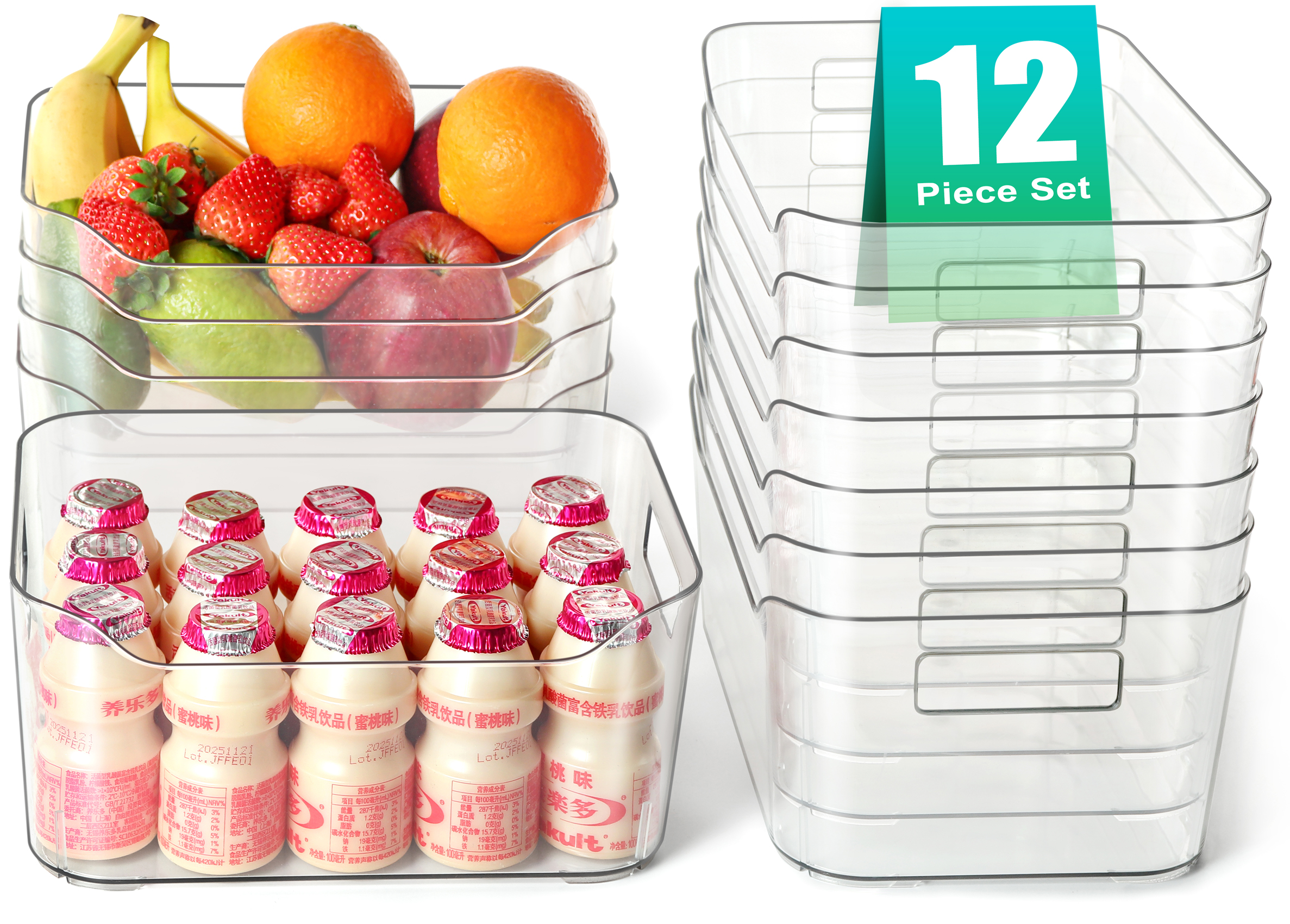 Amazon.com: Heyuzb Pantry Organizers and Storage, 12 Pack Clear